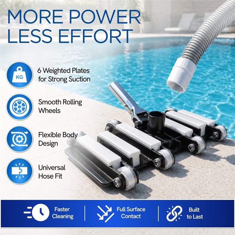 Pool Vacuum Manual - A64T Manual Pool Vacuum Head, 49x19cm