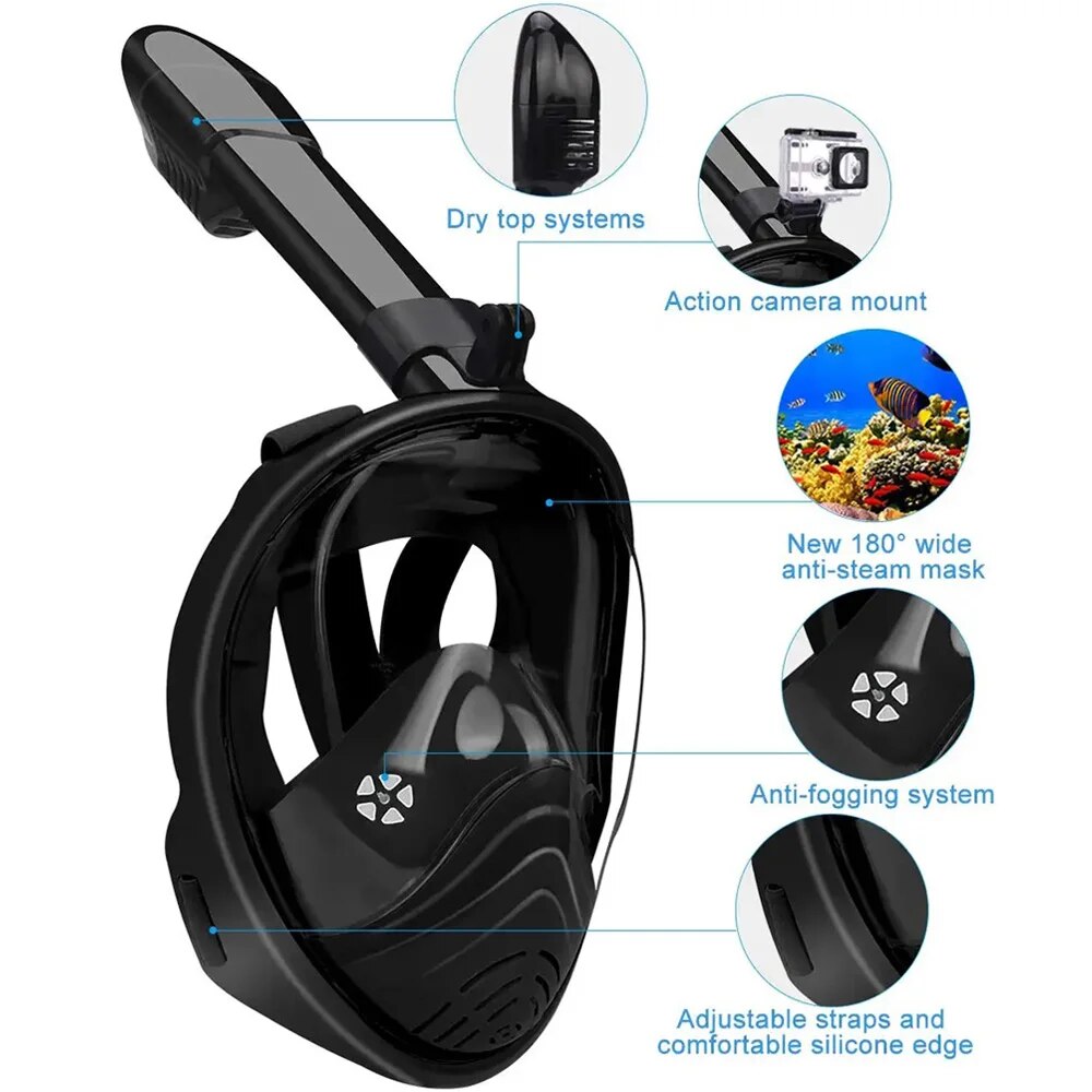 Underwater Snorkeling Full Fac - Snorkel Mask Full Face ulasan dan harga