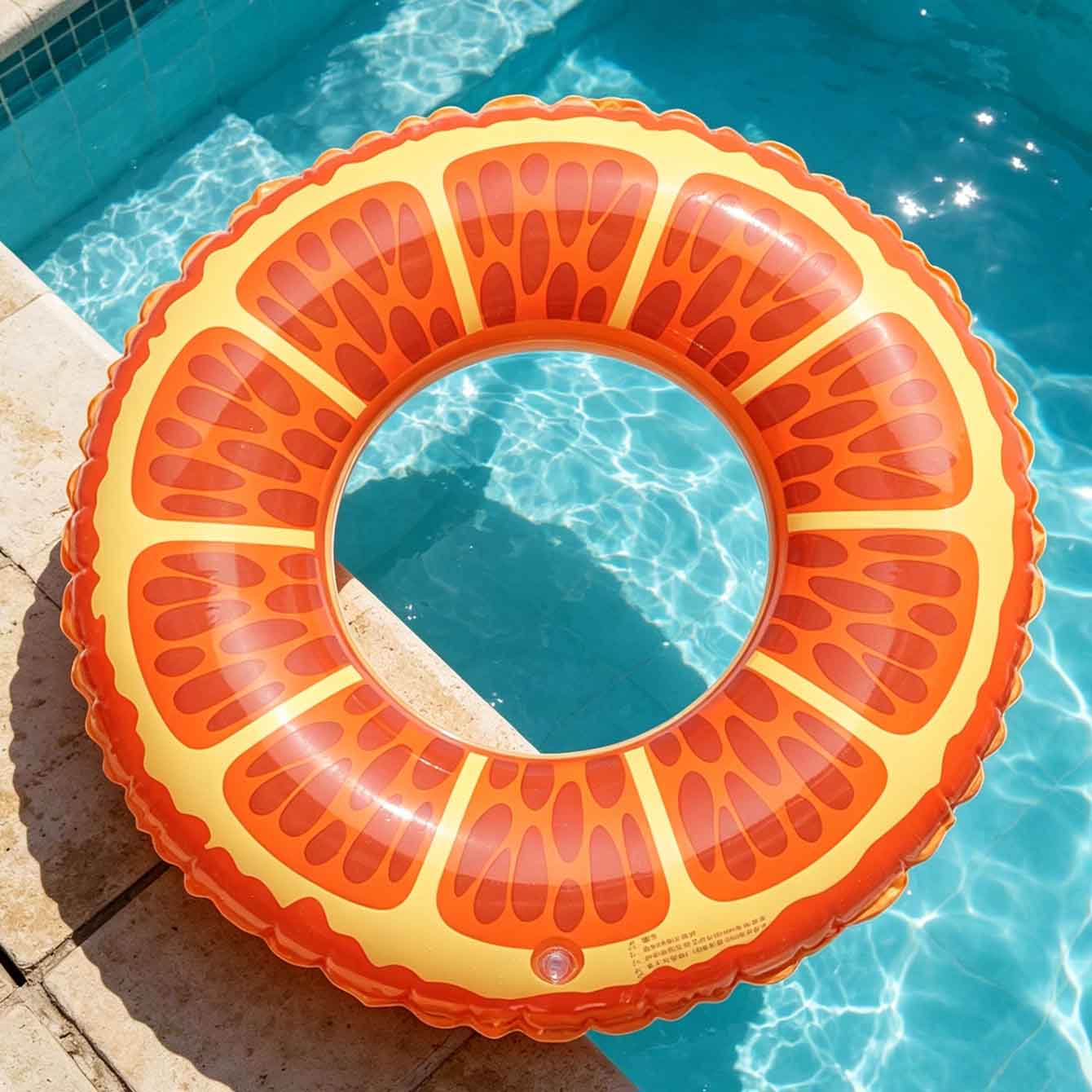 1PC Orange Slice Inflatable Sw - Pool Float Ring Inflatable ulasan dan harga