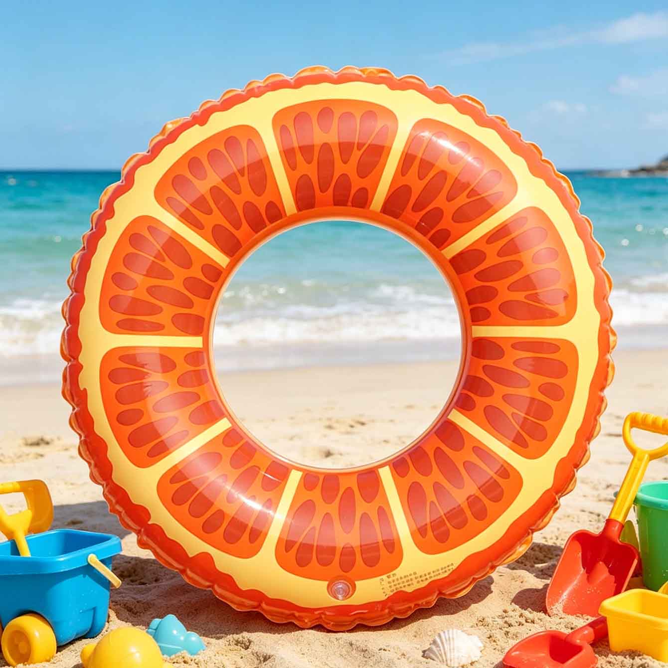 1PC Orange Slice Inflatable Sw - Pool Float Ring Inflatable ulasan dan harga