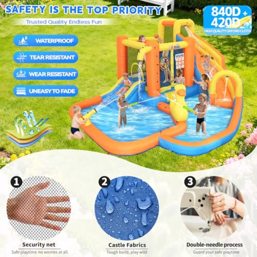 Backyard inflatable water park - Water Slide Inflatable ulasan dan harga