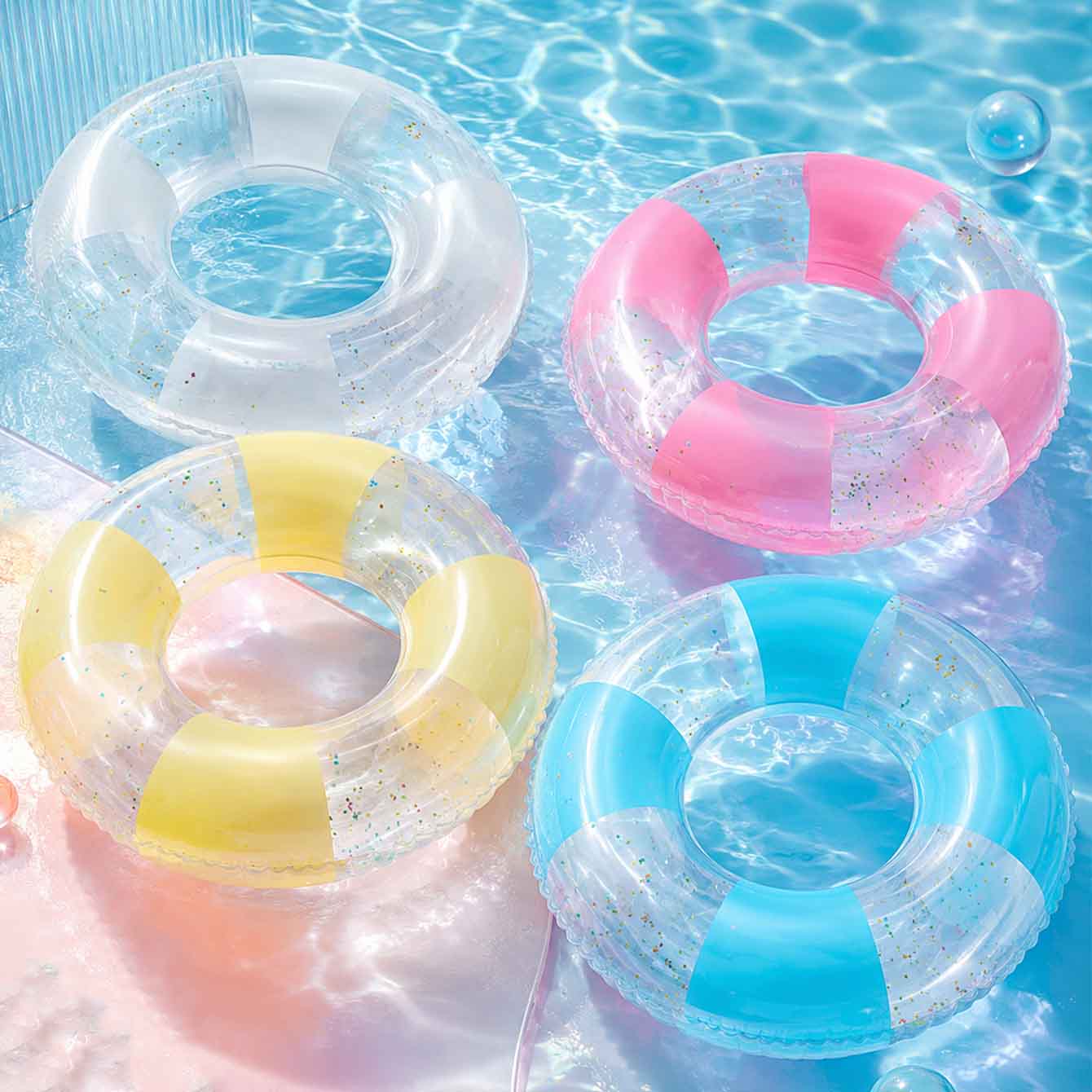 1PC Pool Floats with Handles f - Pool Float Ring Inflatable ulasan dan harga
