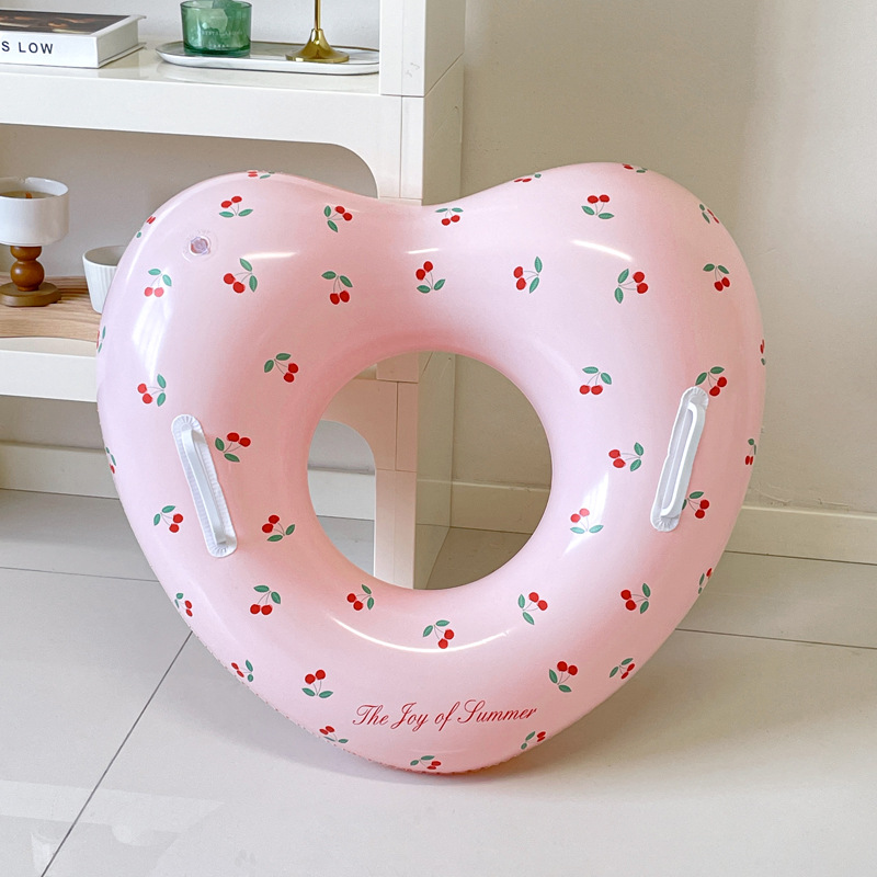 1Pcs Cherry Swim Ring Inflatab - Pool Float Ring Inflatable ulasan dan harga