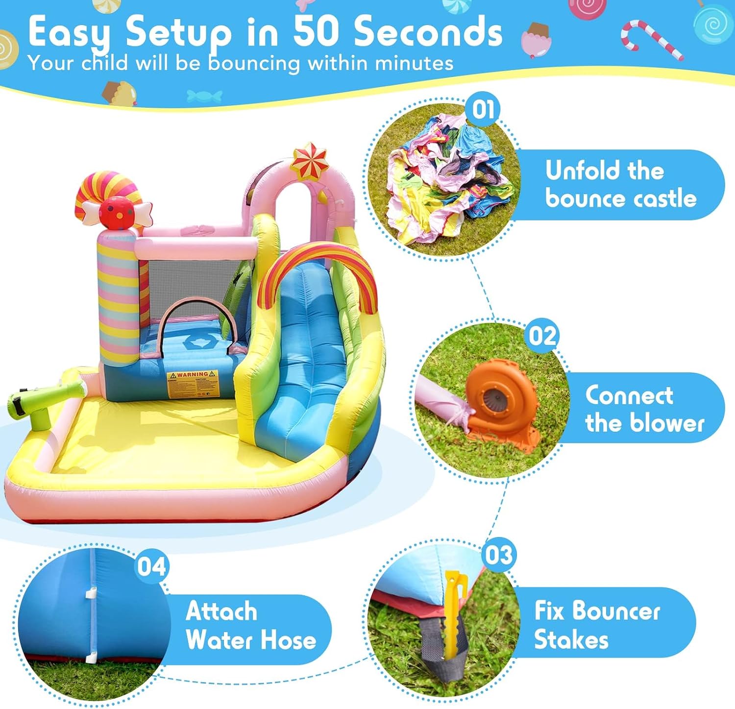Inflatable Bounce House for Bi - Water Slide Inflatable ulasan dan harga