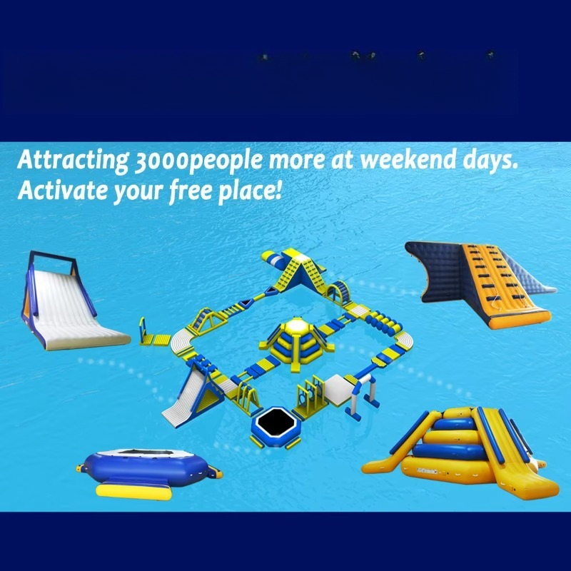 Inflatable Aqua Park Commercia - Water Slide Inflatable ulasan dan harga