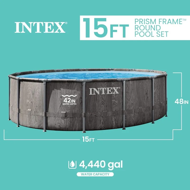 Intex Greywood Prism Frame 15' - Pool Ladder Above Ground ulasan dan harga